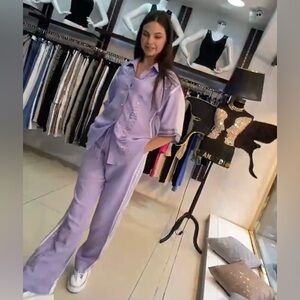 New European Lavender Women's Pants & top 100% cotton